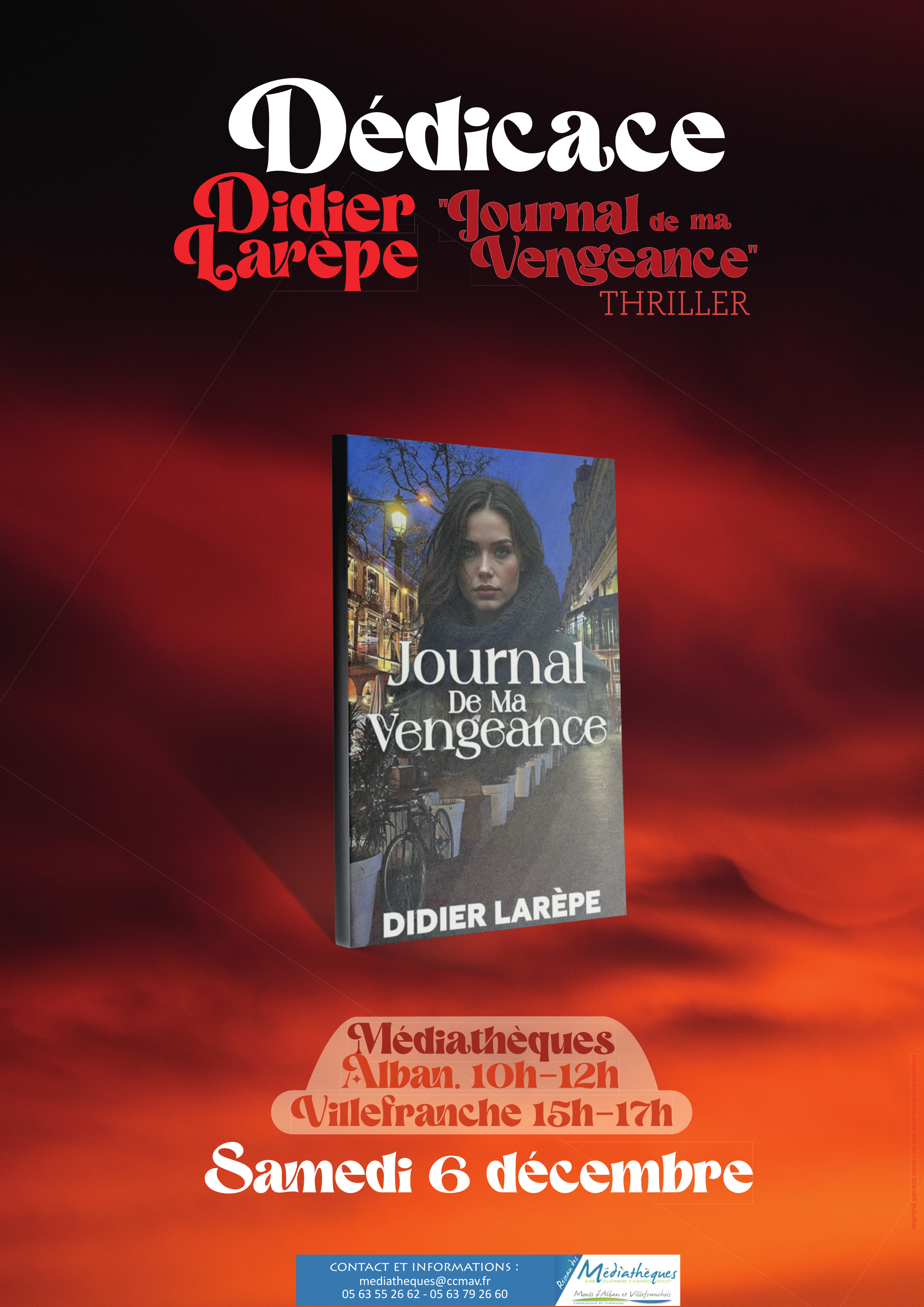 Dédicace du livre "Journal de ma vengeance"