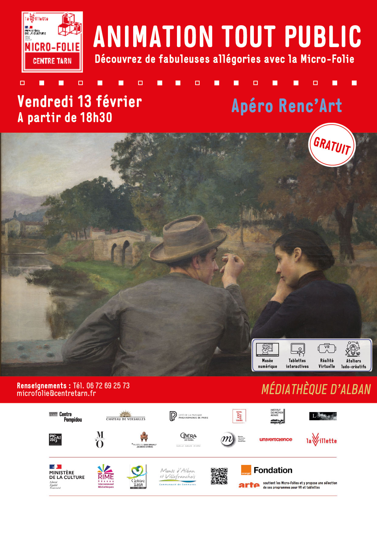 Animation micro-folie "Apéro Renc'art" à Alban