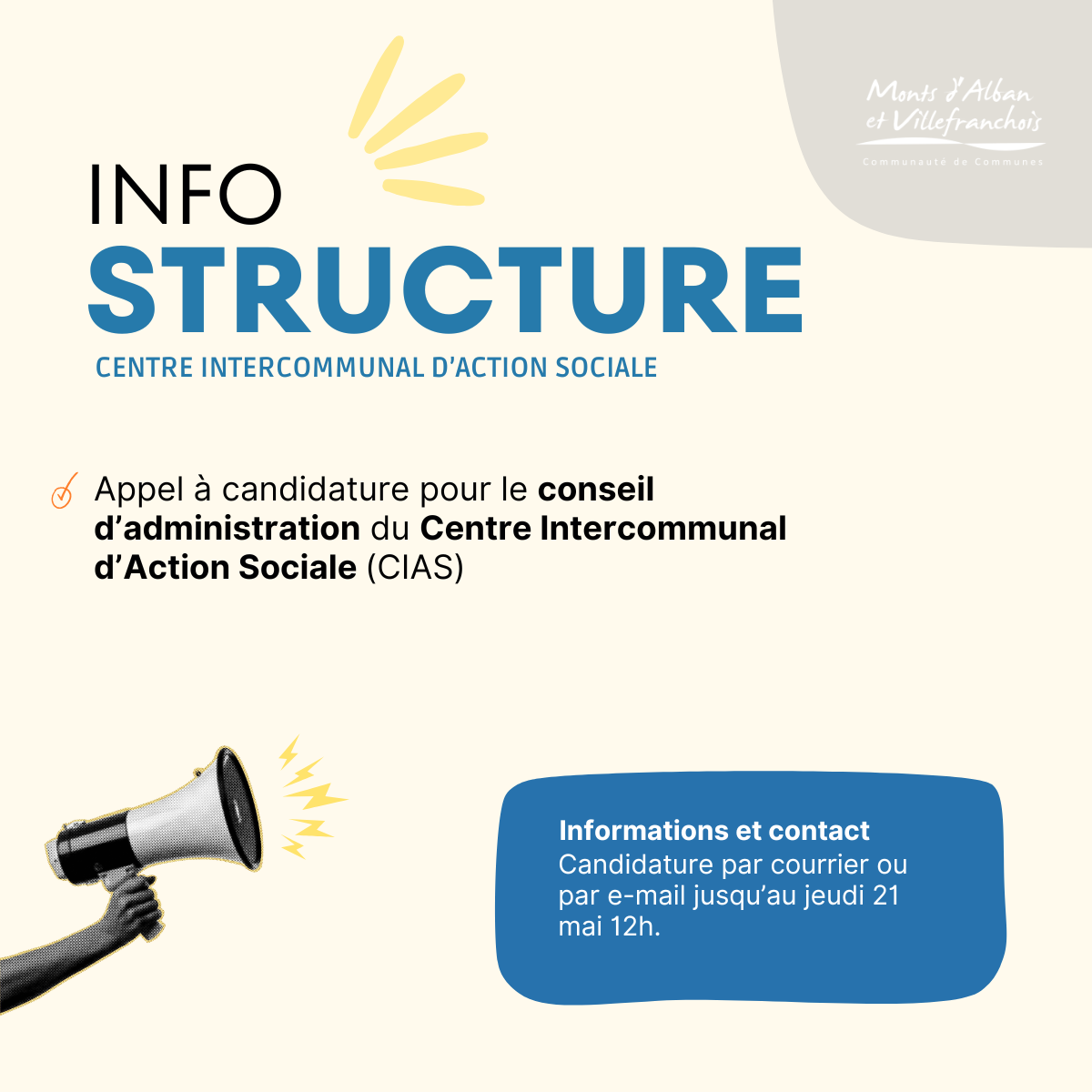 Appel à candidature Conseil d'Administration CIAS