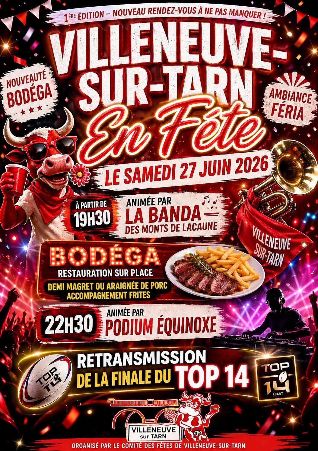 Fête de village le 27 juin, à Villeneuve-sur-Tarn