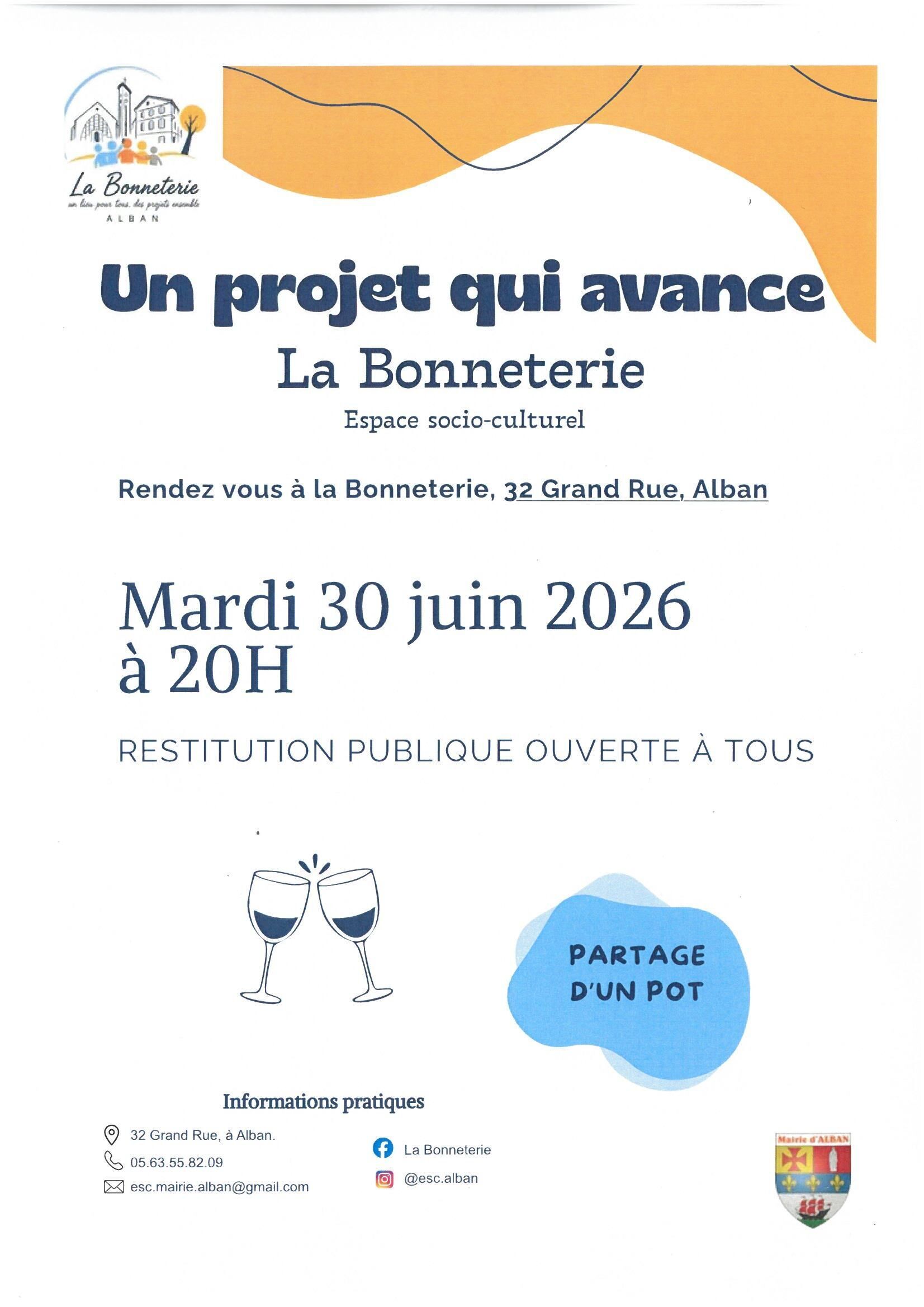 Restitution publique, à Alban