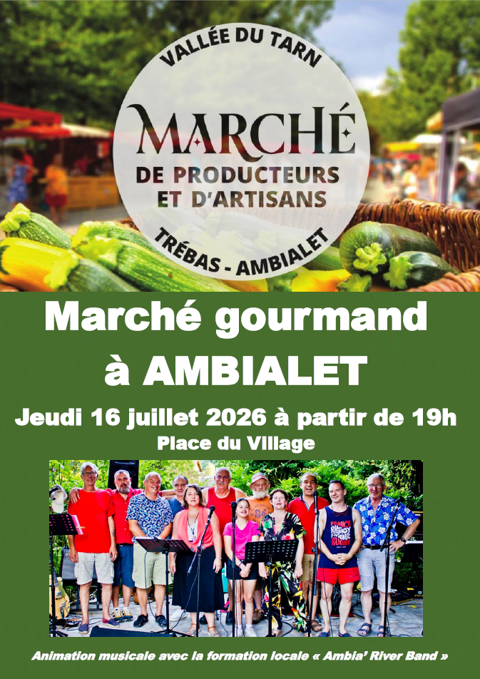 Marché nocturne à Ambialet
