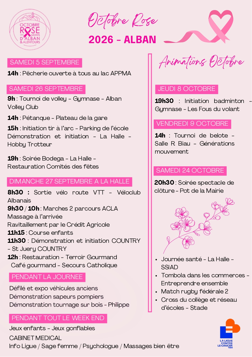 Octobre rose, à Alban