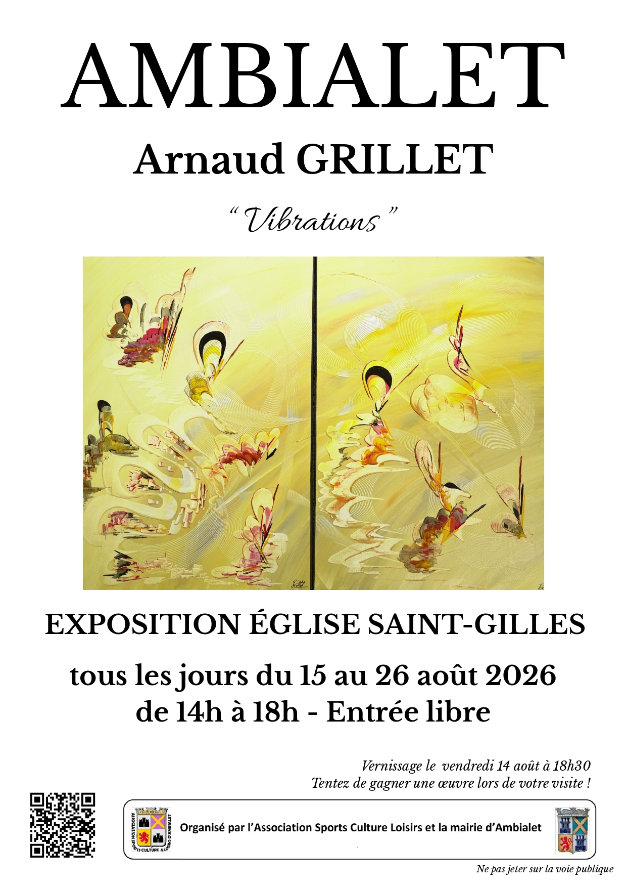 Exposition à l’église Saint Gilles – Arnaud Grillet