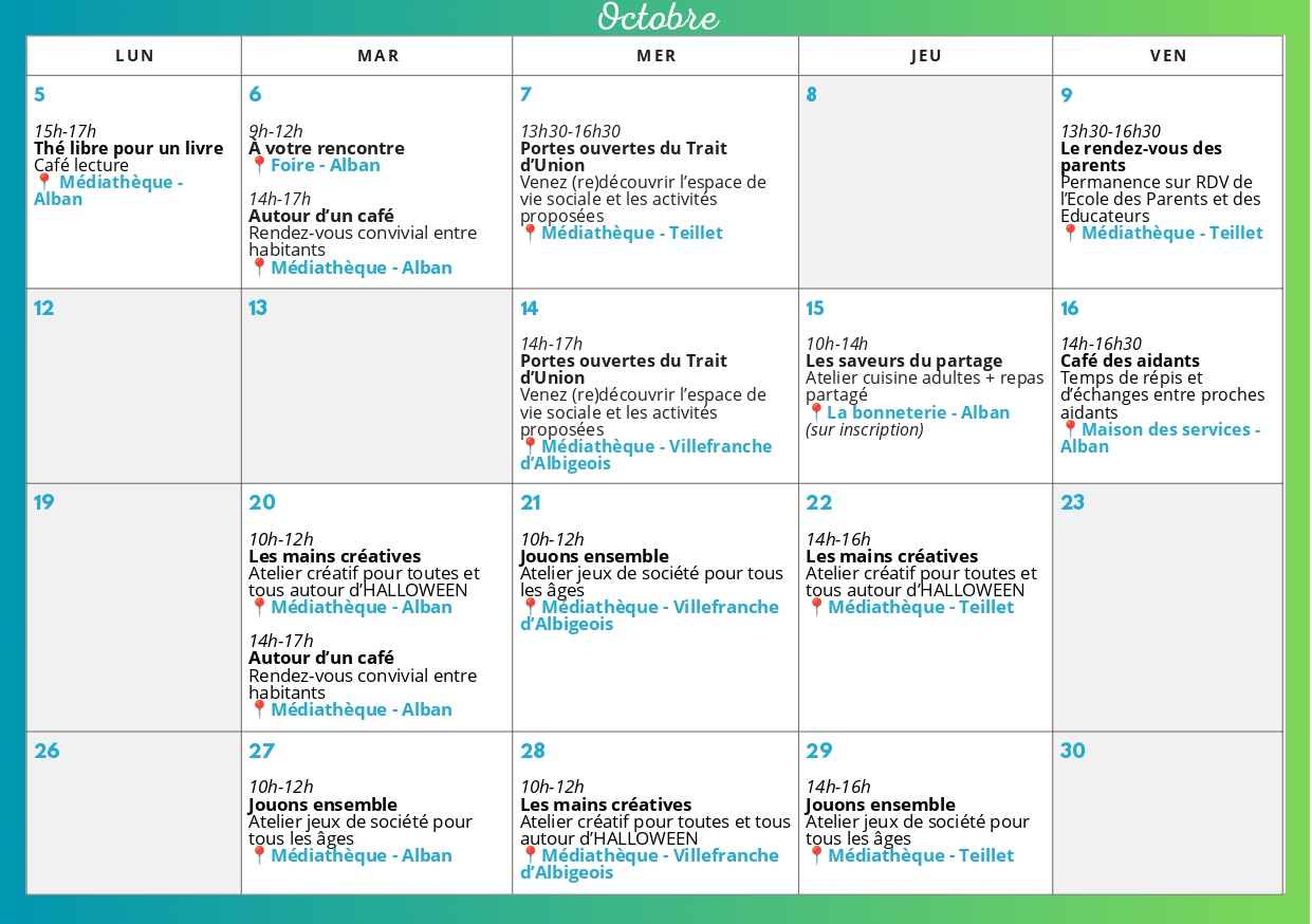 Programme d’activités du Trait d’Union