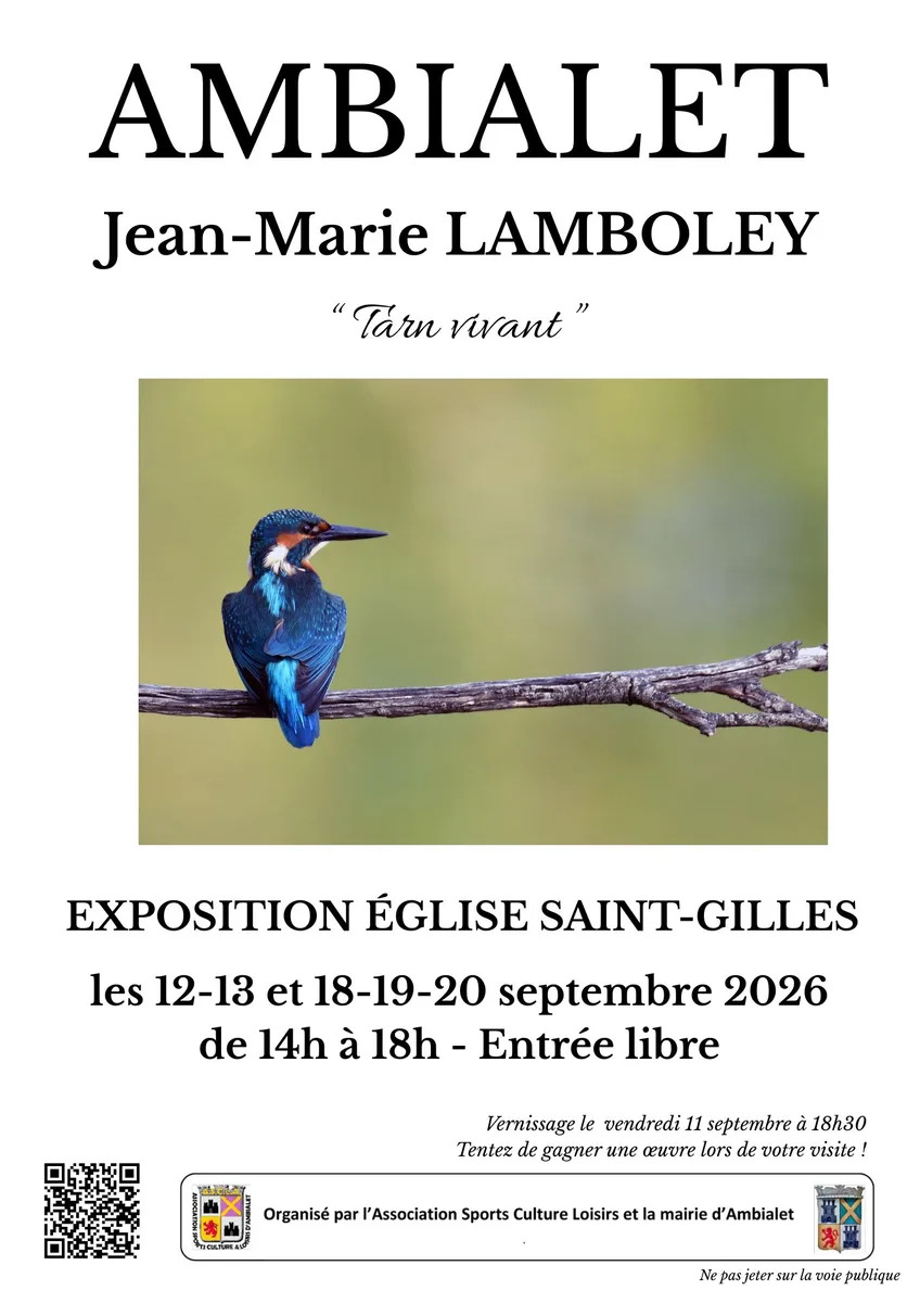 Exposition à l'église Saint-Gilles à Ambialet