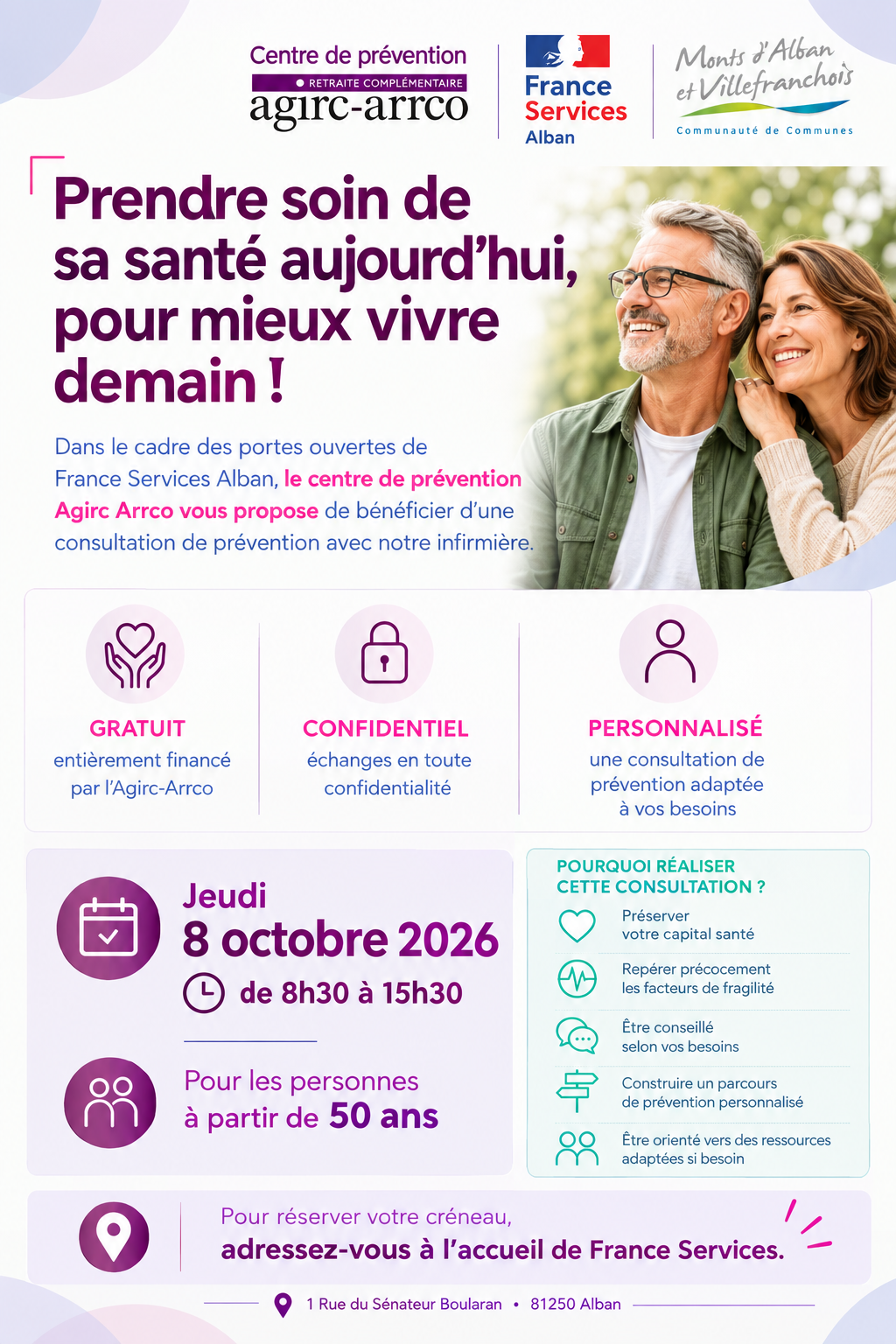 Journée prévention santé de l’agirc-arrco à Alban