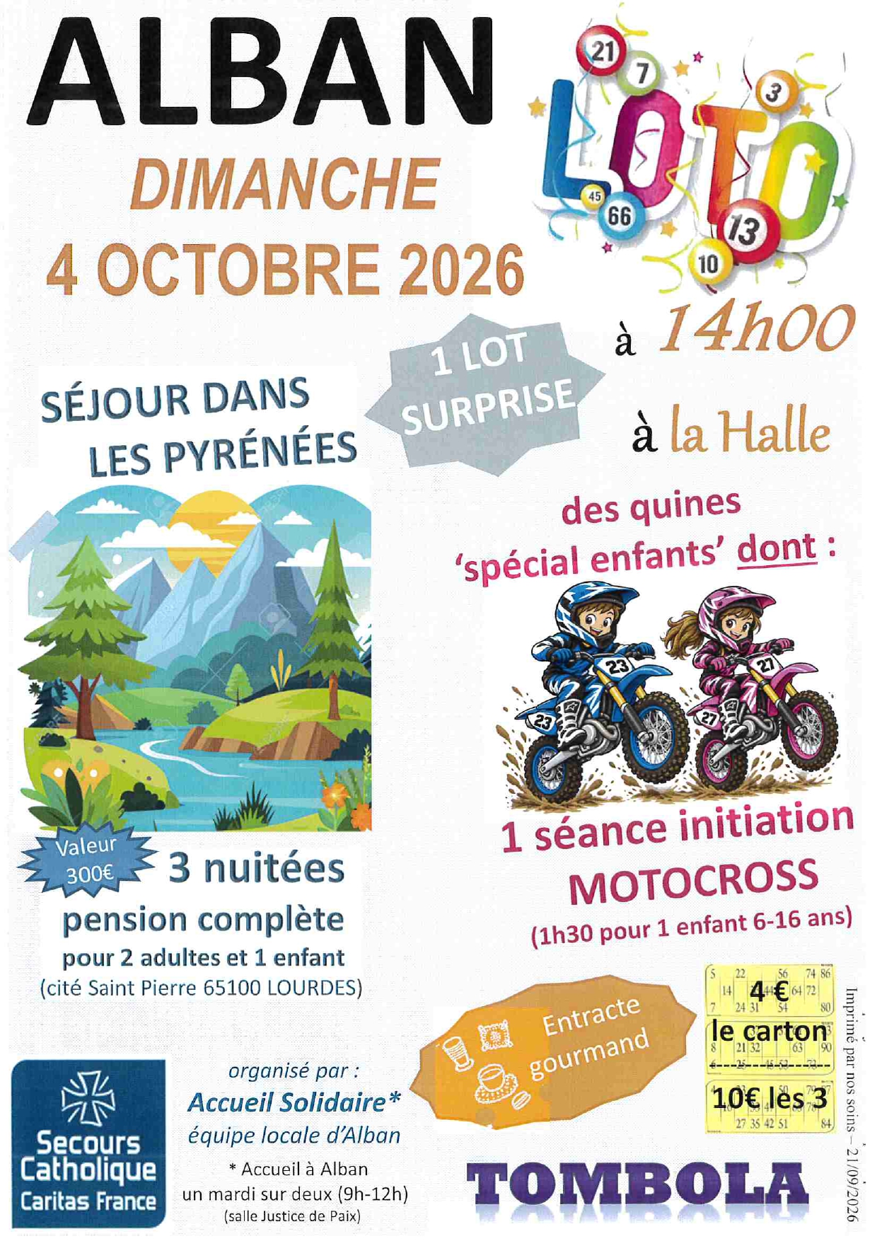 Loto du Secours Catholique à Alban