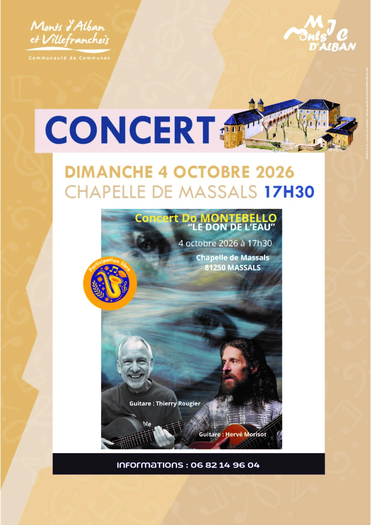 Concert à la chapelle de Massals : Le don de l'eau