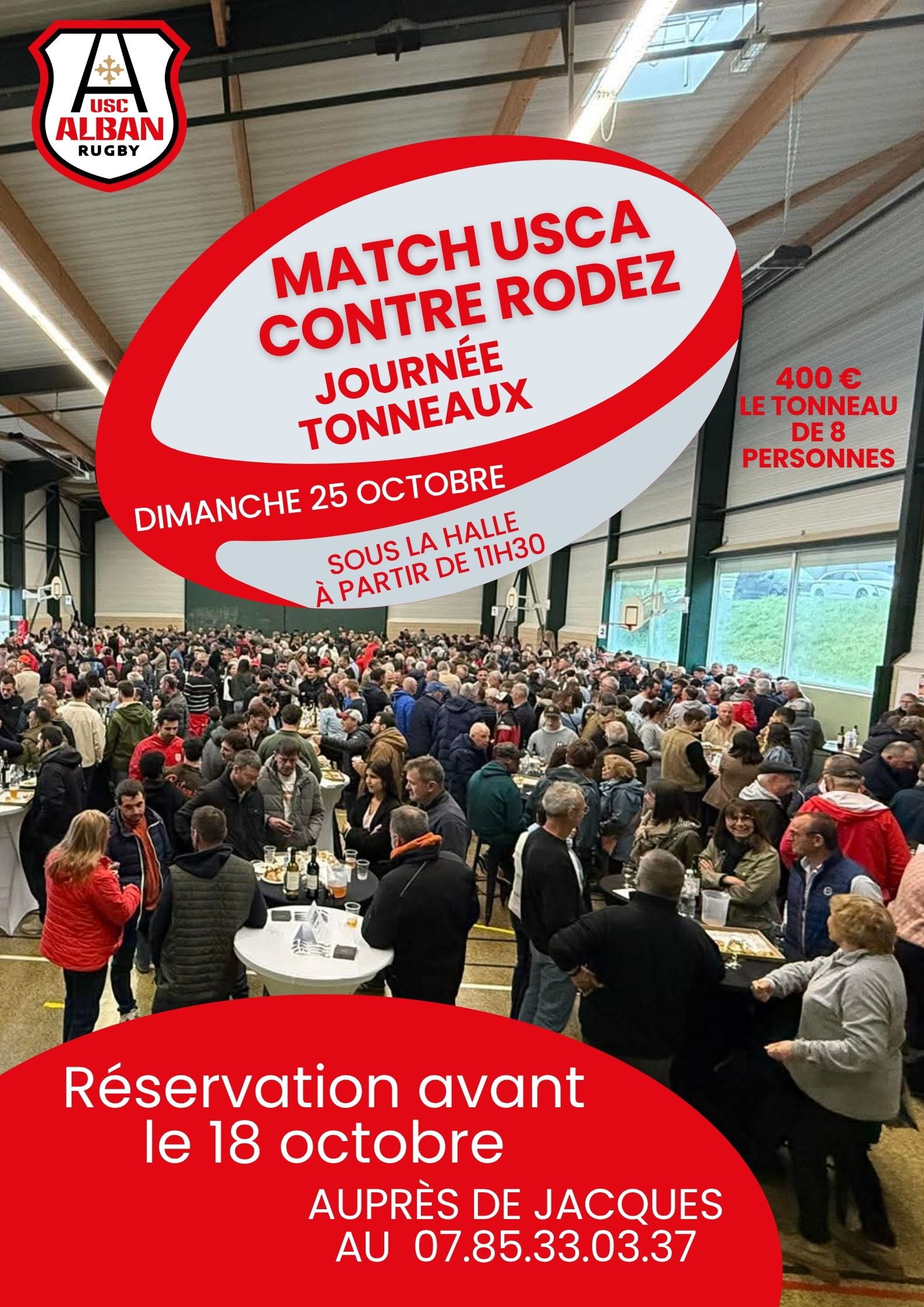 Repas tonneaux organisé par l'USC Alban