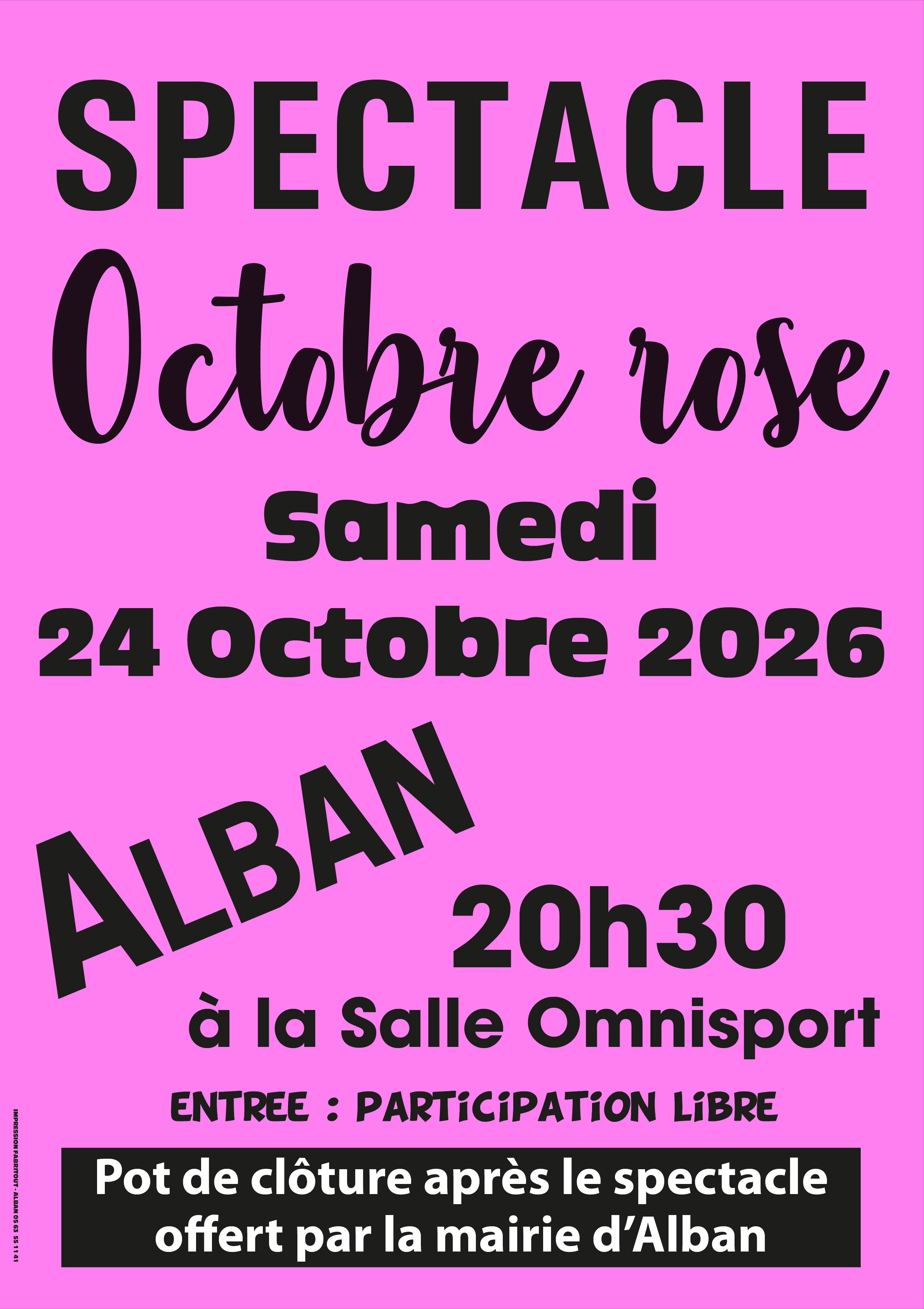 Spectacle octobre Rose à Alban 